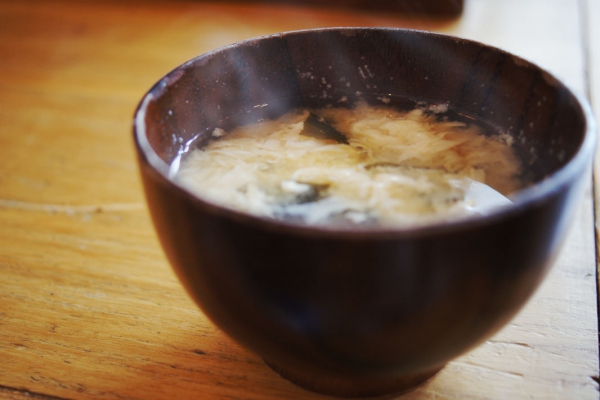 熱々の味噌汁