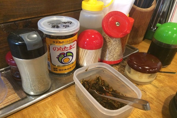 ラーメンにアクセント