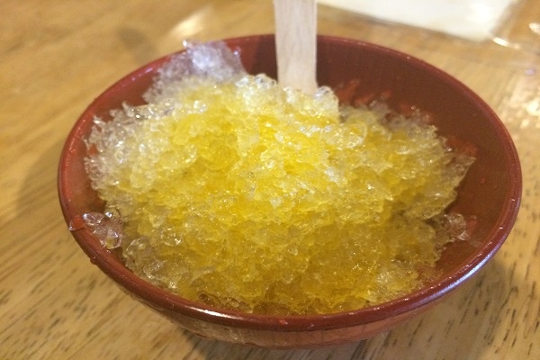 食後のかき氷もサービス