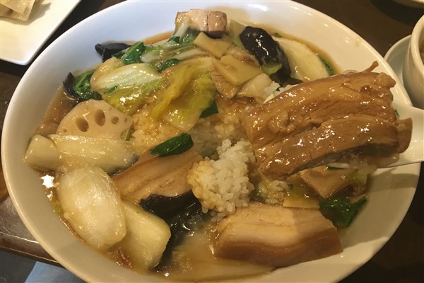 豚角煮五目あんかけご飯