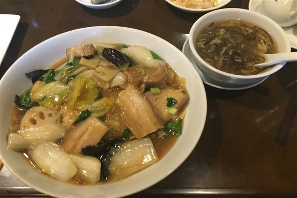 豚角煮五目あんかけご飯