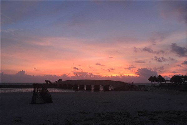 美々ビーチの夕焼け2
