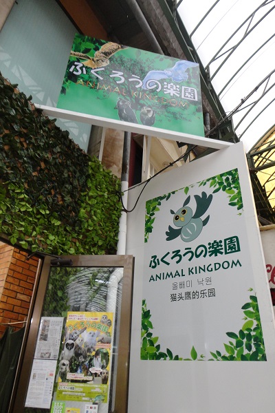 ふくろうの楽園の看板